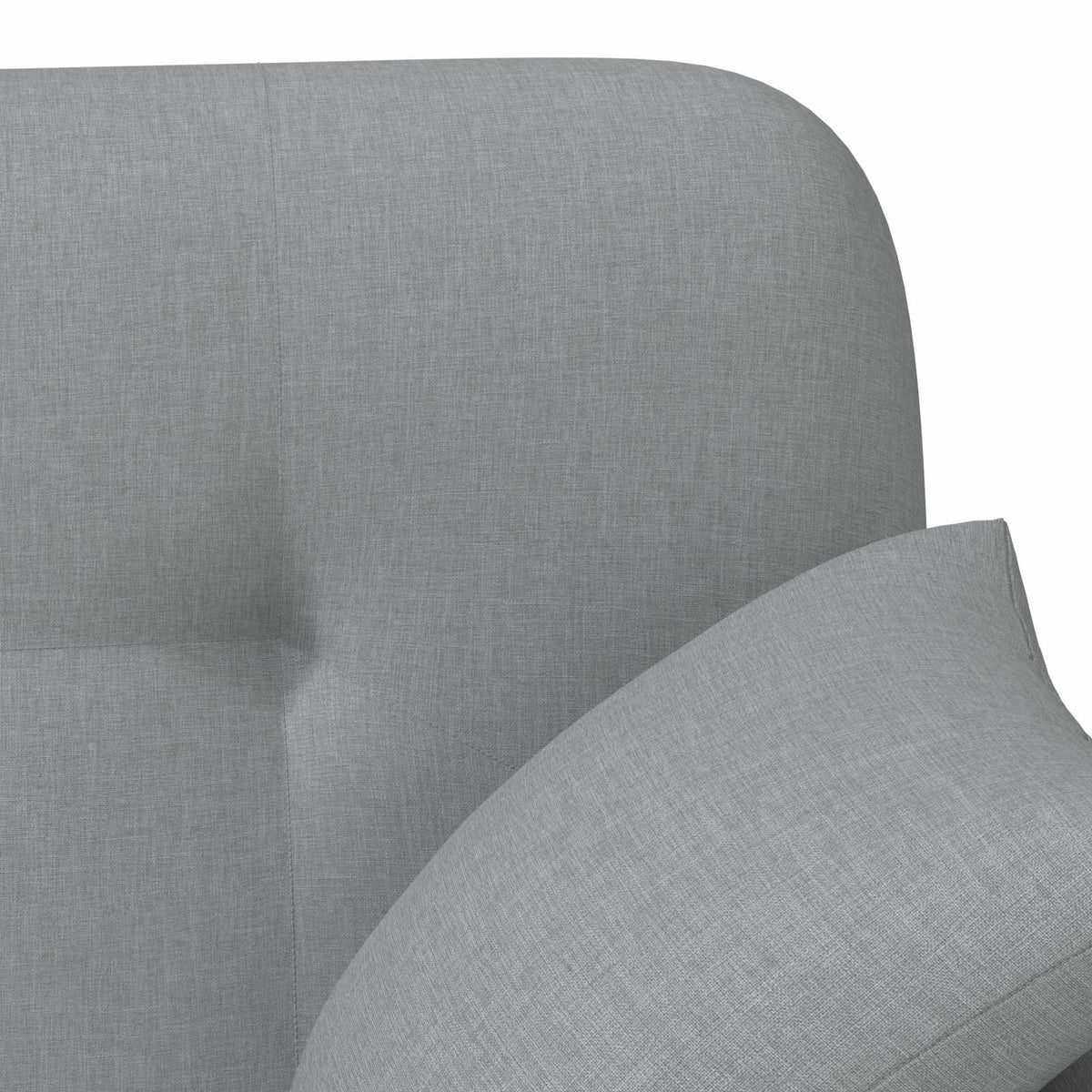 Loveseat con bottoni imbottiti Grigio Chiaro 120 x 65 x 79 cm | homemem39