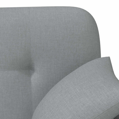 Loveseat con bottoni imbottiti Grigio Chiaro 120 x 65 x 79 cm | homemem39