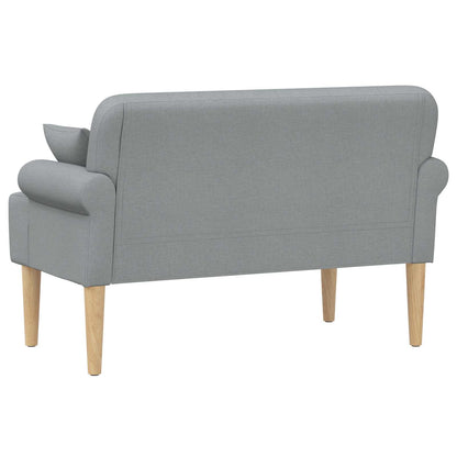 Loveseat con bottoni imbottiti Grigio Chiaro 120 x 65 x 79 cm | homemem39