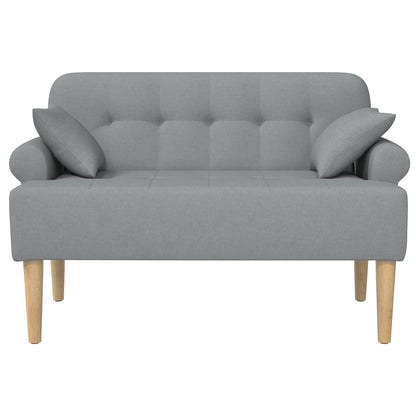 Loveseat con bottoni imbottiti Grigio Chiaro 120 x 65 x 79 cm | homemem39