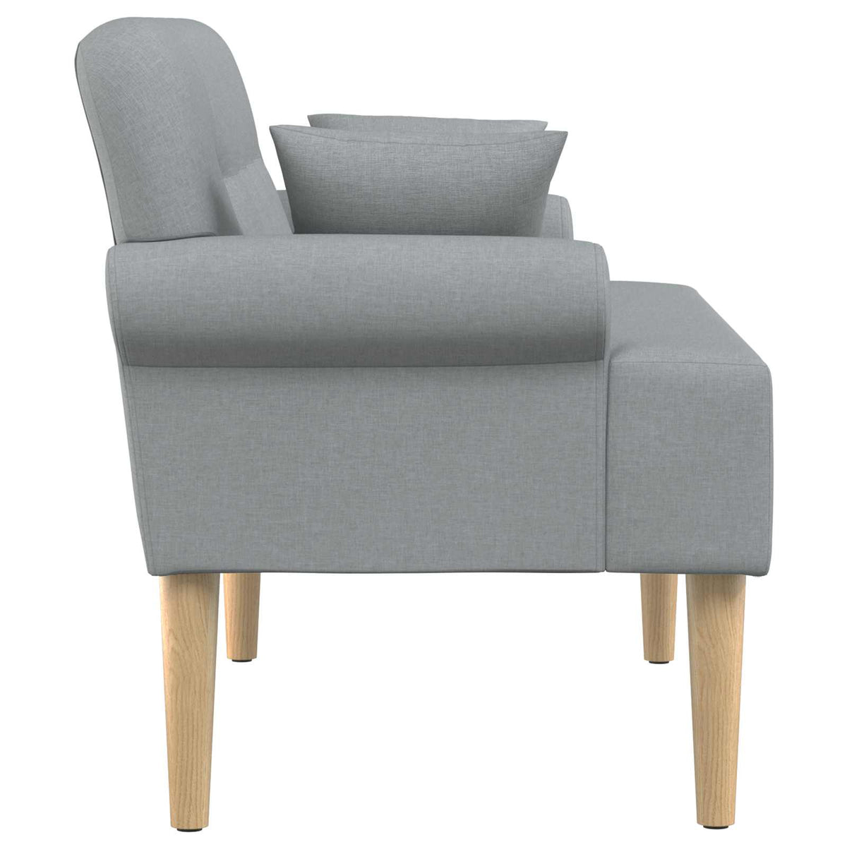 Loveseat con bottoni imbottiti Grigio Chiaro 120 x 65 x 79 cm | homemem39