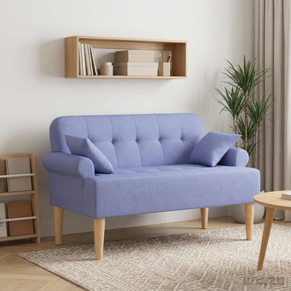 Loveseat con bottoni imbottiti Blu jeans 120 x 65 x 79 cm | homemem39