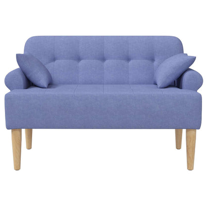 Loveseat con bottoni imbottiti Blu jeans 120 x 65 x 79 cm | homemem39