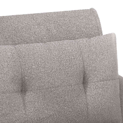 Loveseat con bottoni imbottiti Grigio Chiaro 117 x 67 x 77 cm | homemem39