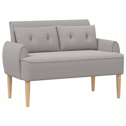 Loveseat con bottoni imbottiti Grigio Chiaro 117 x 67 x 77 cm | homemem39