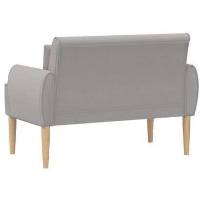 Loveseat con bottoni imbottiti Grigio Chiaro 117 x 67 x 77 cm | homemem39