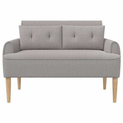 Loveseat con bottoni imbottiti Grigio Chiaro 117 x 67 x 77 cm | homemem39