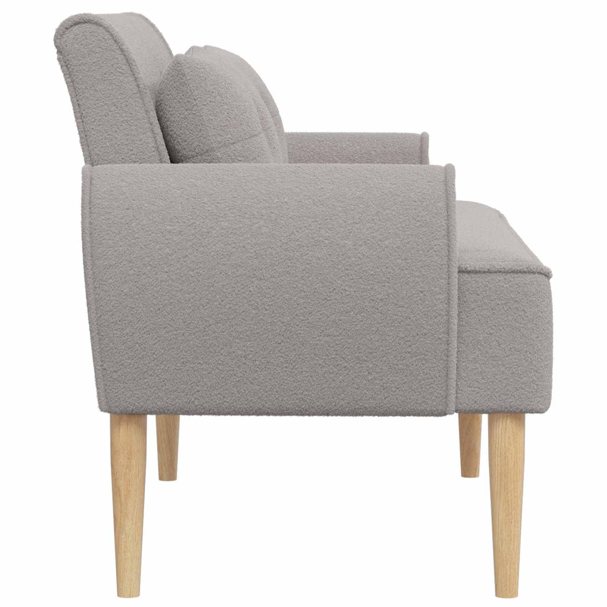 Loveseat con bottoni imbottiti Grigio Chiaro 117 x 67 x 77 cm | homemem39