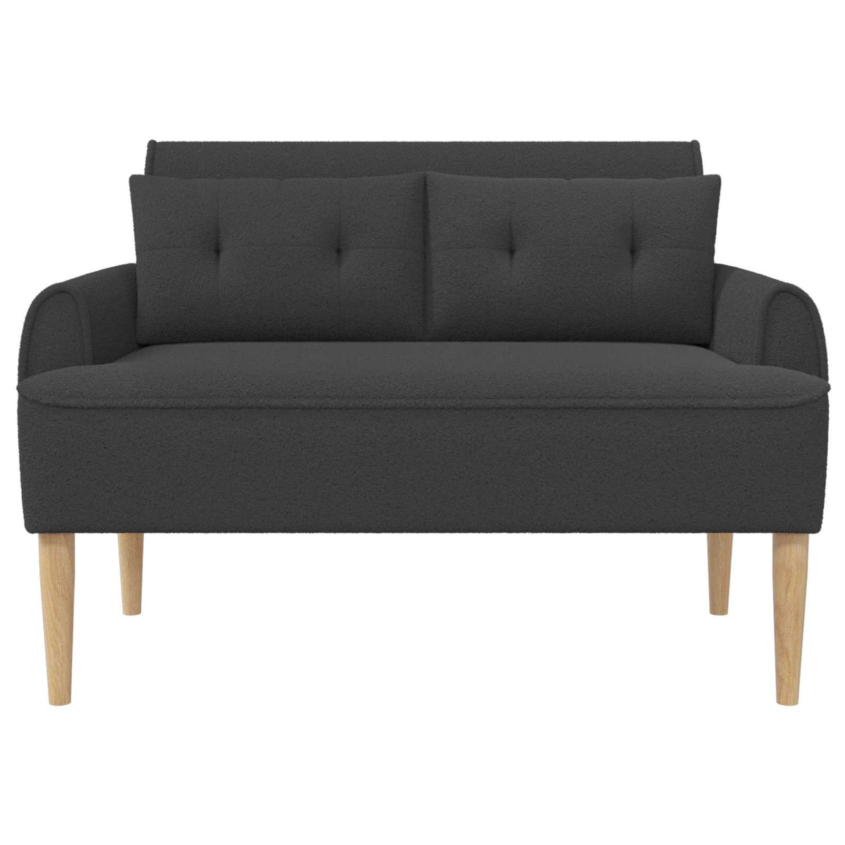 Loveseat con bottoni imbottiti Grigio Scuro 117 x 67 x 77 cm | homemem39