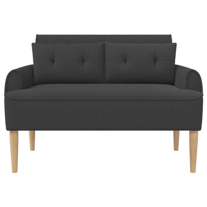 Loveseat con bottoni imbottiti Grigio Scuro 117 x 67 x 77 cm | homemem39