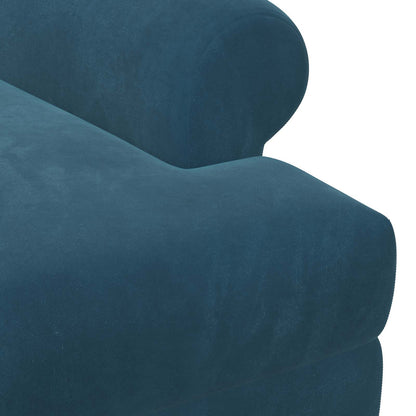 Loveseat con bottoni imbottiti Blu 120 x 66 x 78 cm Velluto | homemem39