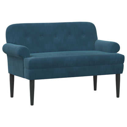 Loveseat con bottoni imbottiti Blu 120 x 66 x 78 cm Velluto | homemem39
