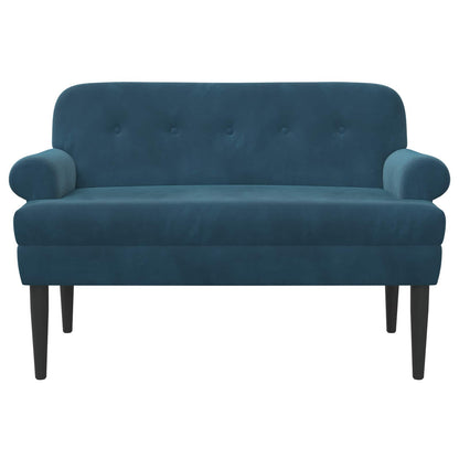Loveseat con bottoni imbottiti Blu 120 x 66 x 78 cm Velluto | homemem39
