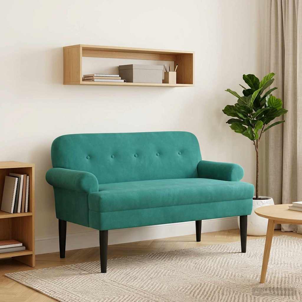 Loveseat con bottoni imbottiti Turchese 120 x 66 x 78 cm | homemem39