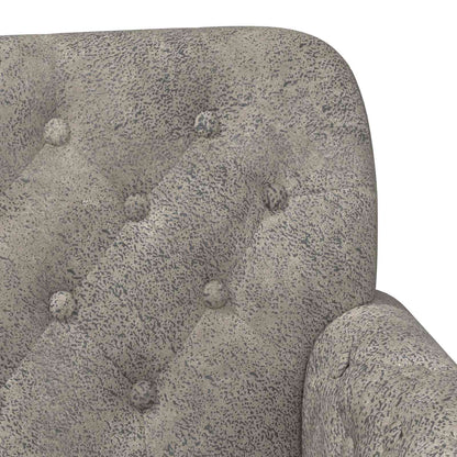 Loveseat con bottoni imbottiti Grigio Chiaro 120 x 65 x 78 cm