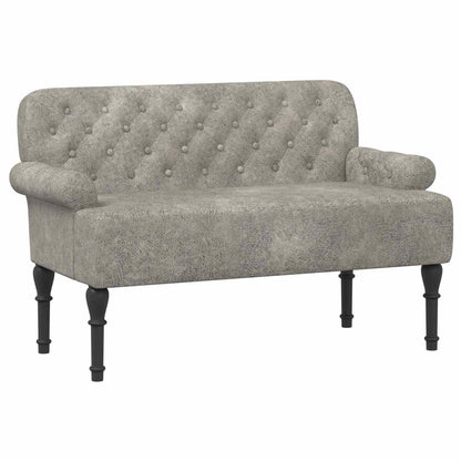Loveseat con bottoni imbottiti Grigio Chiaro 120 x 65 x 78 cm