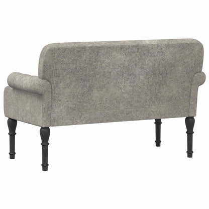 Loveseat con bottoni imbottiti Grigio Chiaro 120 x 65 x 78 cm