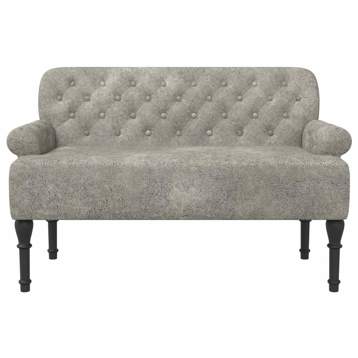 Loveseat con bottoni imbottiti Grigio Chiaro 120 x 65 x 78 cm