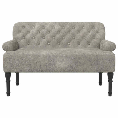 Loveseat con bottoni imbottiti Grigio Chiaro 120 x 65 x 78 cm
