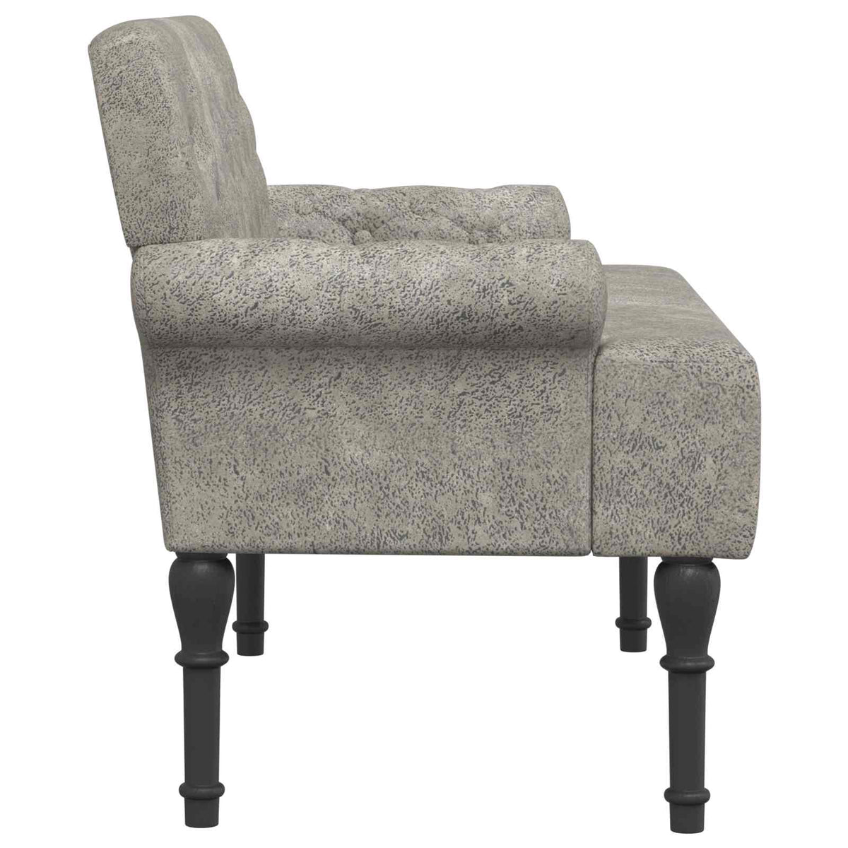 Loveseat con bottoni imbottiti Grigio Chiaro 120 x 65 x 78 cm