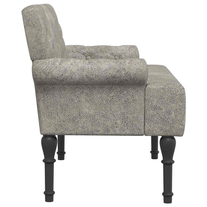 Loveseat con bottoni imbottiti Grigio Chiaro 120 x 65 x 78 cm