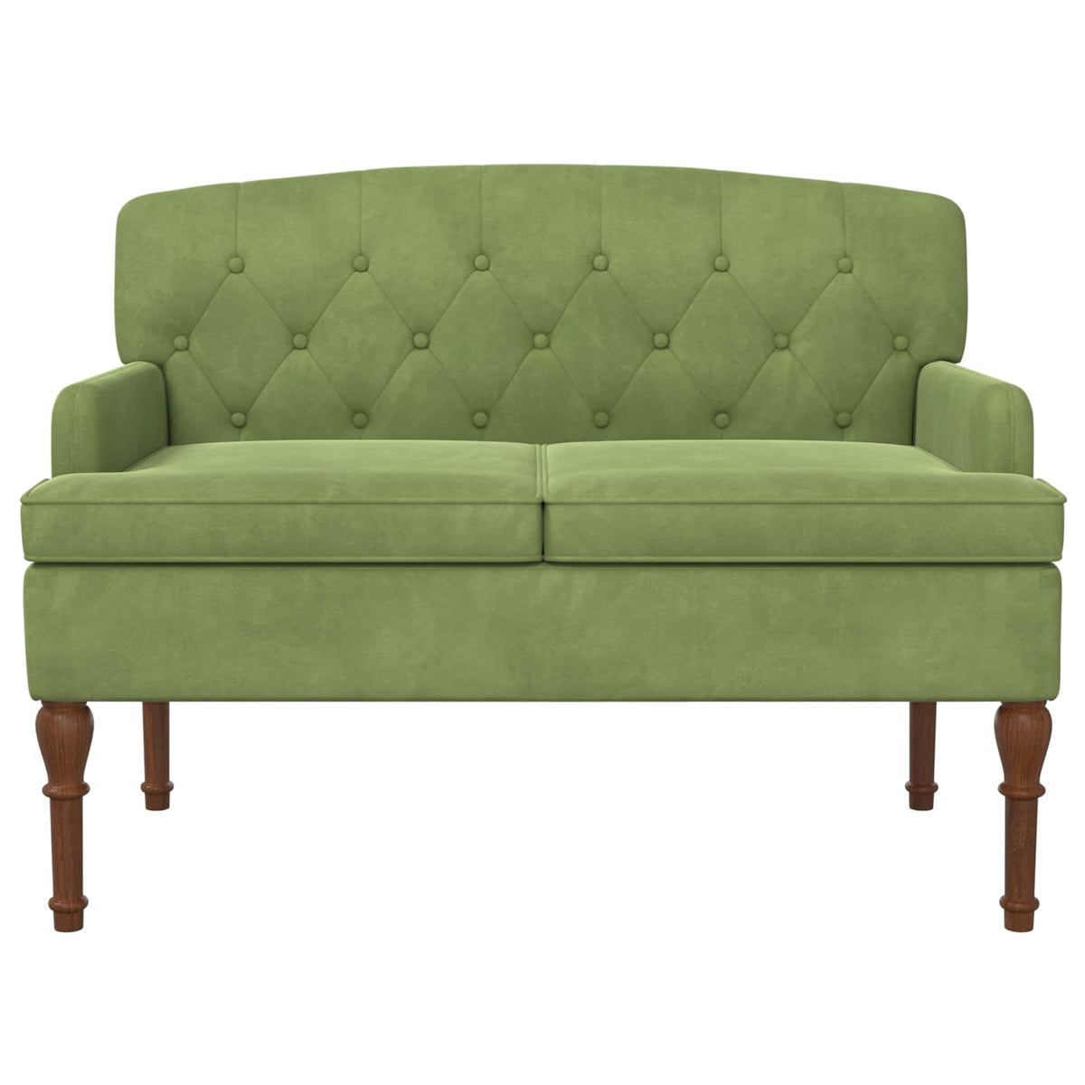 Loveseat con bottoni imbottiti Verde chiaro 111 x 65 x 79 cm | homemem39