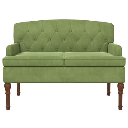 Loveseat con bottoni imbottiti Verde chiaro 111 x 65 x 79 cm | homemem39