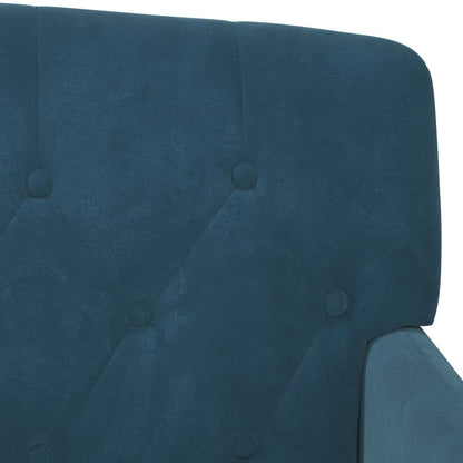 Loveseat con bottoni imbottiti Blu 111 x 65 x 79 cm Velluto | homemem39