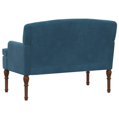 Loveseat con bottoni imbottiti Blu 111 x 65 x 79 cm Velluto