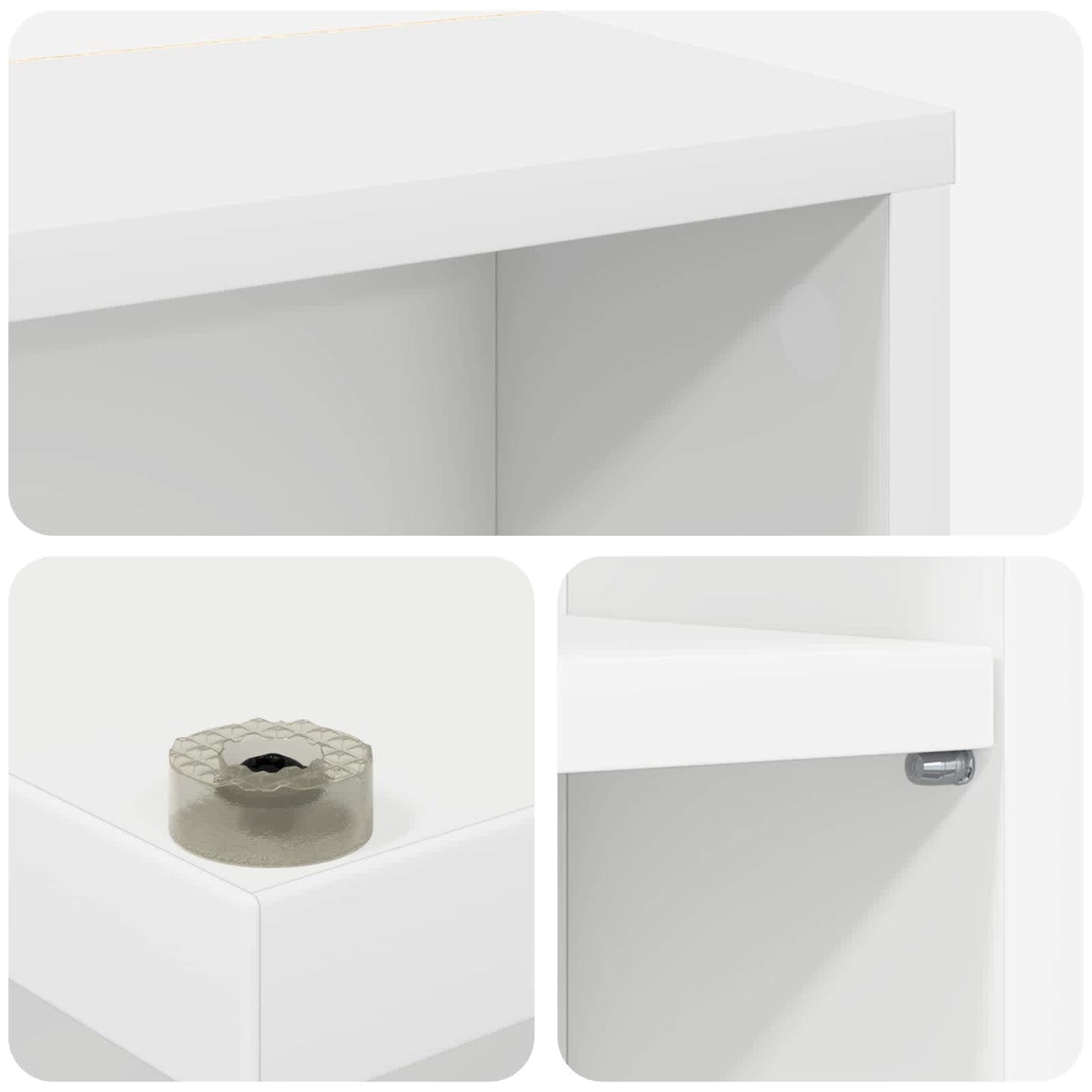 Mobile per CD Bianco 60 x 17 x 92 cm Legno ingegnerizzato | homemem39