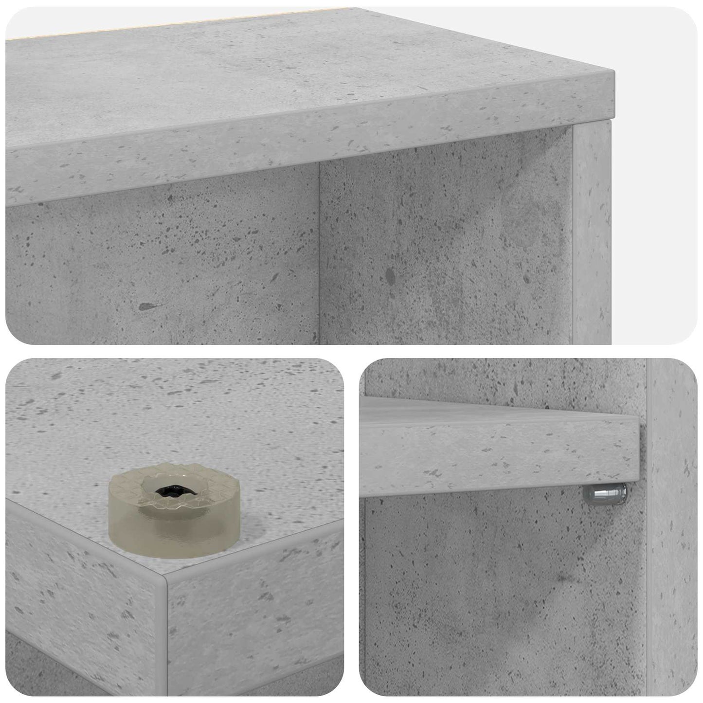 Mobile per CD Grigio Cemento 60 x 17 x 92 cm