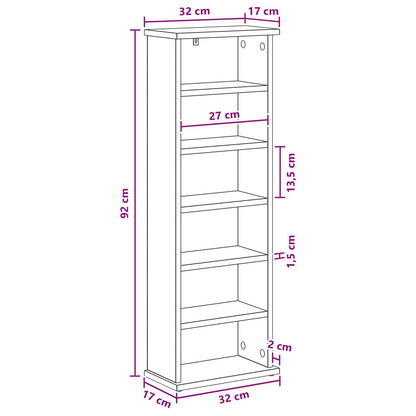 Mobile per CD Rovere Fumo 60 x 17 x 92 cm Legno ingegnerizzato | homemem39