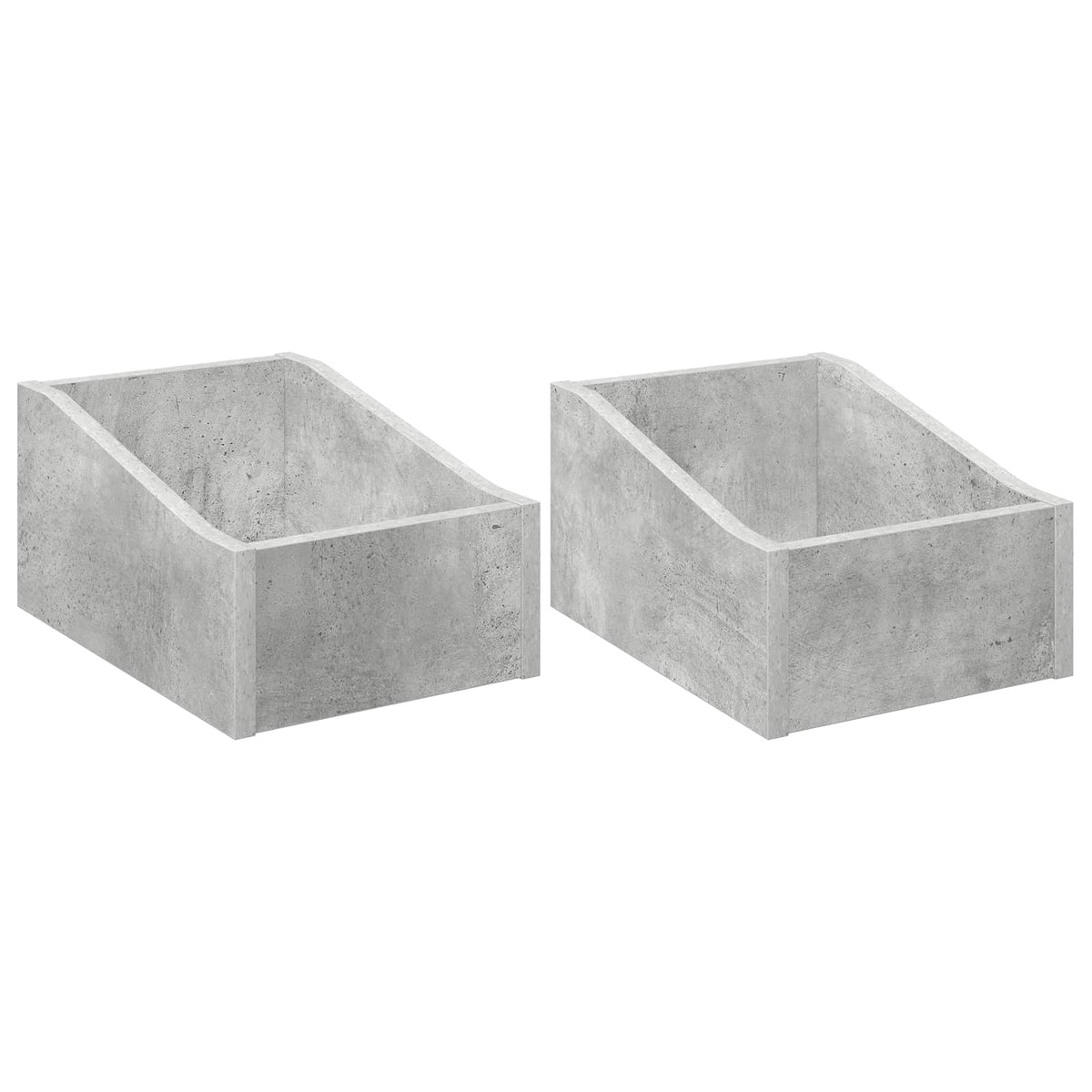 Scatola per dischi LP 2 pz Grigio Cemento 23 x 33 x 16 cm