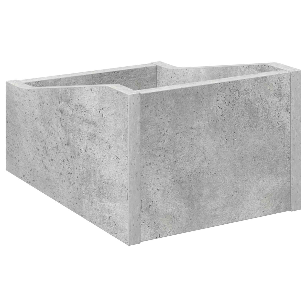 Scatola per dischi LP 2 pz Grigio Cemento 23 x 33 x 16 cm