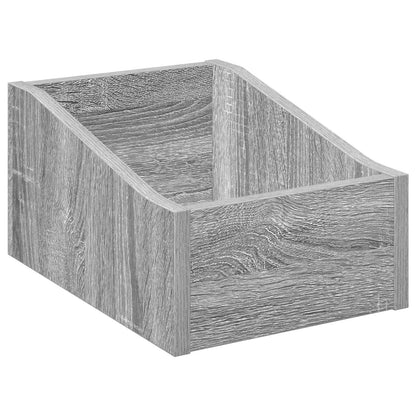 Scatola per dischi LP Sonoma grigio 23 x 33 x 16 cm | homemem39