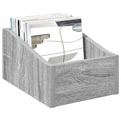 Scatola per dischi LP Sonoma grigio 23 x 33 x 16 cm | homemem39