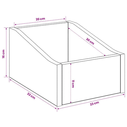 Scatola per dischi LP Sonoma grigio 23 x 33 x 16 cm | homemem39