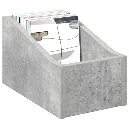 Scatola per dischi LP 2 pz Grigio Cemento 18 x 32 x 18 cm
