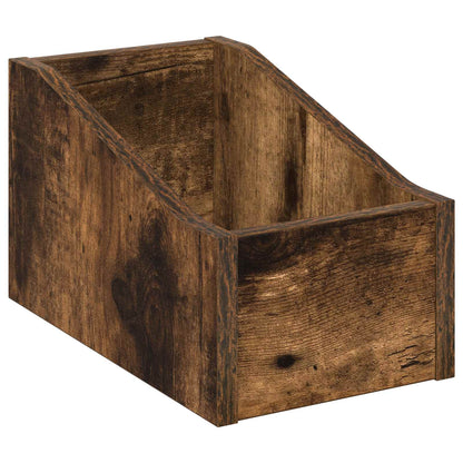 Scatola per dischi LP 2 pz Rovere Fumo 18 x 32 x 18 cm | homemem39