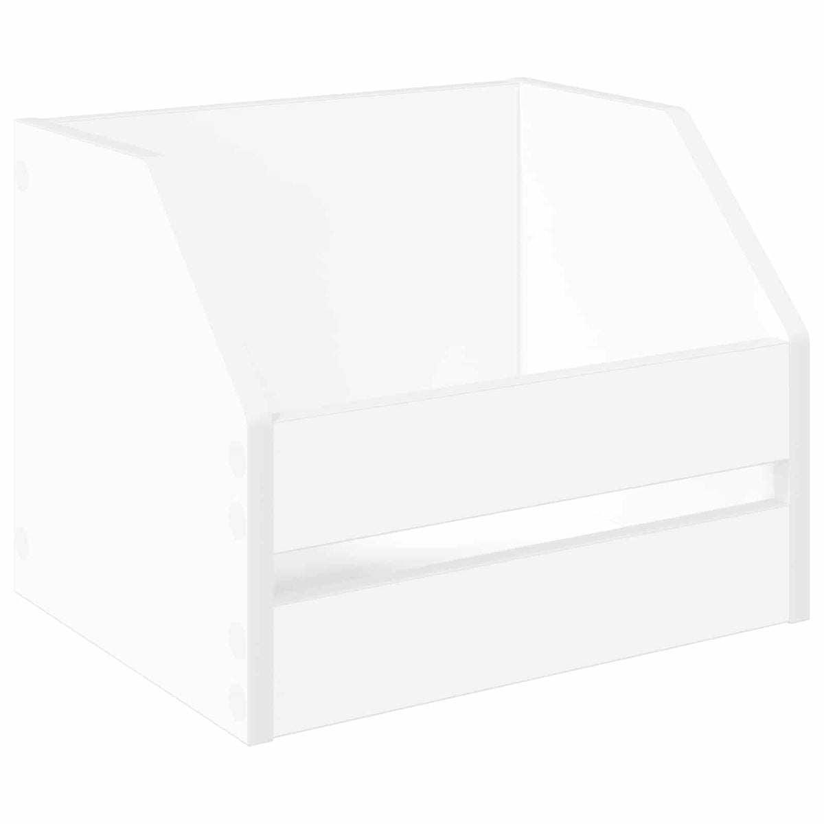 Scatola per album in vinile 2 pz Bianco 38 x 30 x 29 cm | homemem39