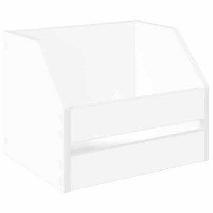 Scatola per album in vinile 2 pz Bianco 38 x 30 x 29 cm | homemem39