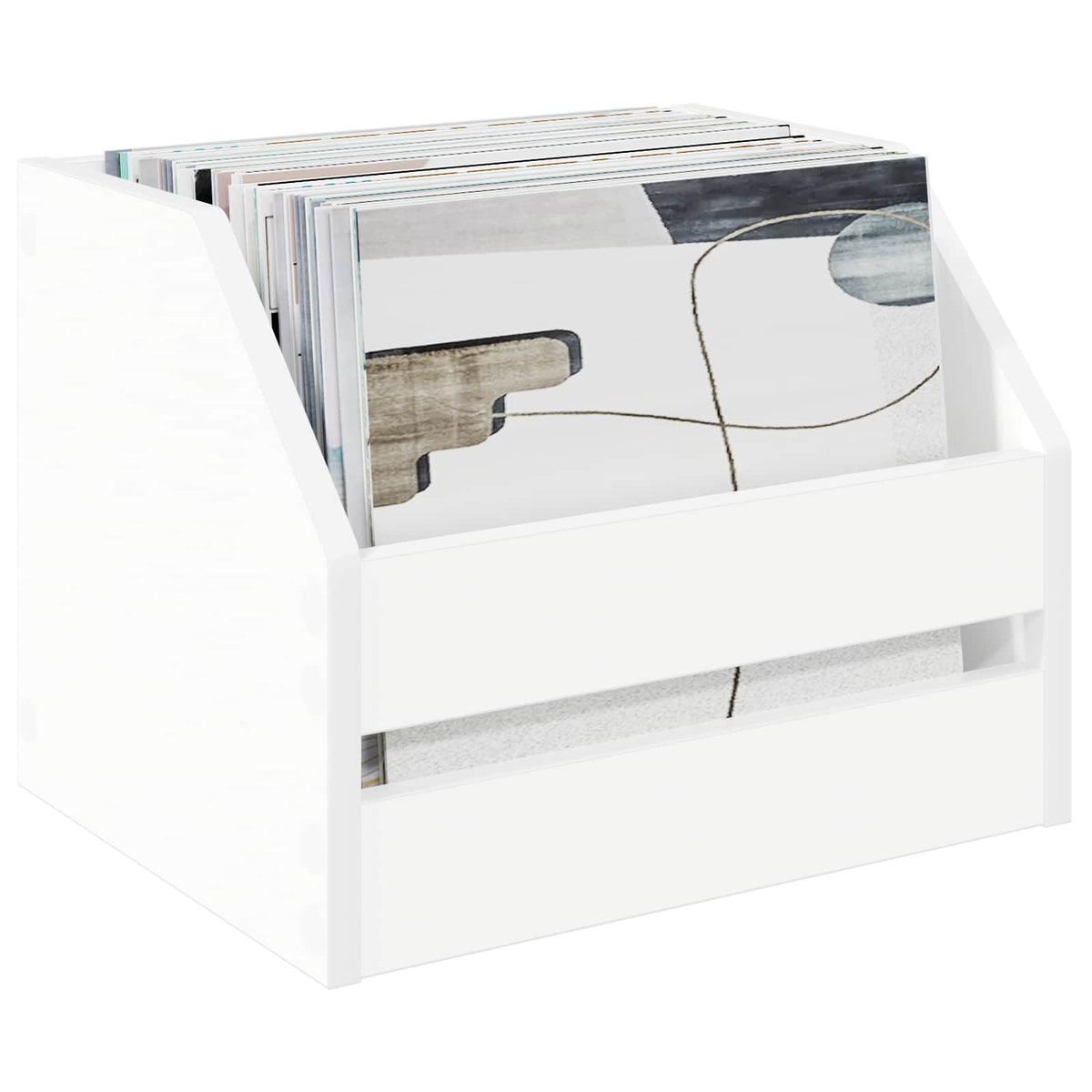 Scatola per album in vinile 2 pz Bianco 38 x 30 x 29 cm | homemem39