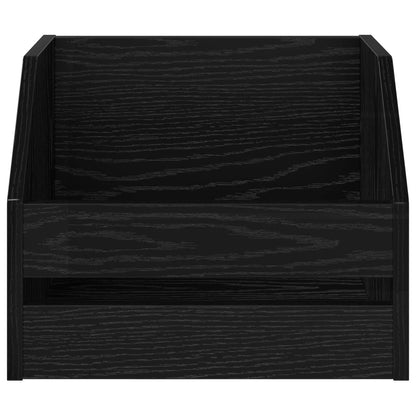Scatola per album in vinile 2 pz Rovere Nero 38 x 30 x 29 cm | homemem39