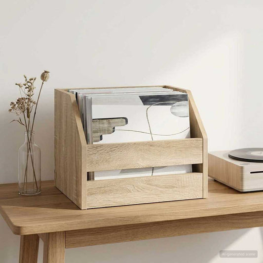 Scatola per album in vinile Rovere Sonoma 38 x 30 x 29 cm
