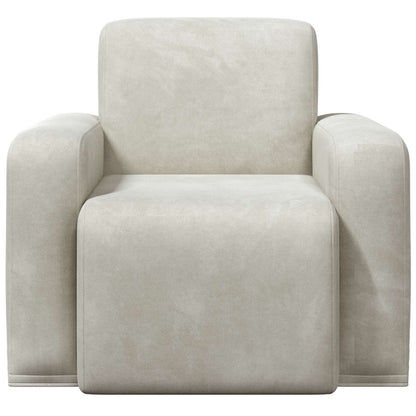 Poltrona Crema Velluto
