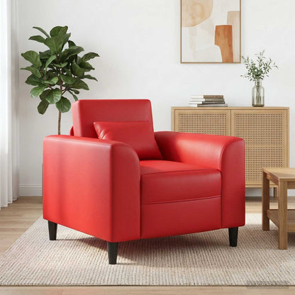 Poltrona Rosso Similpelle | homemem39