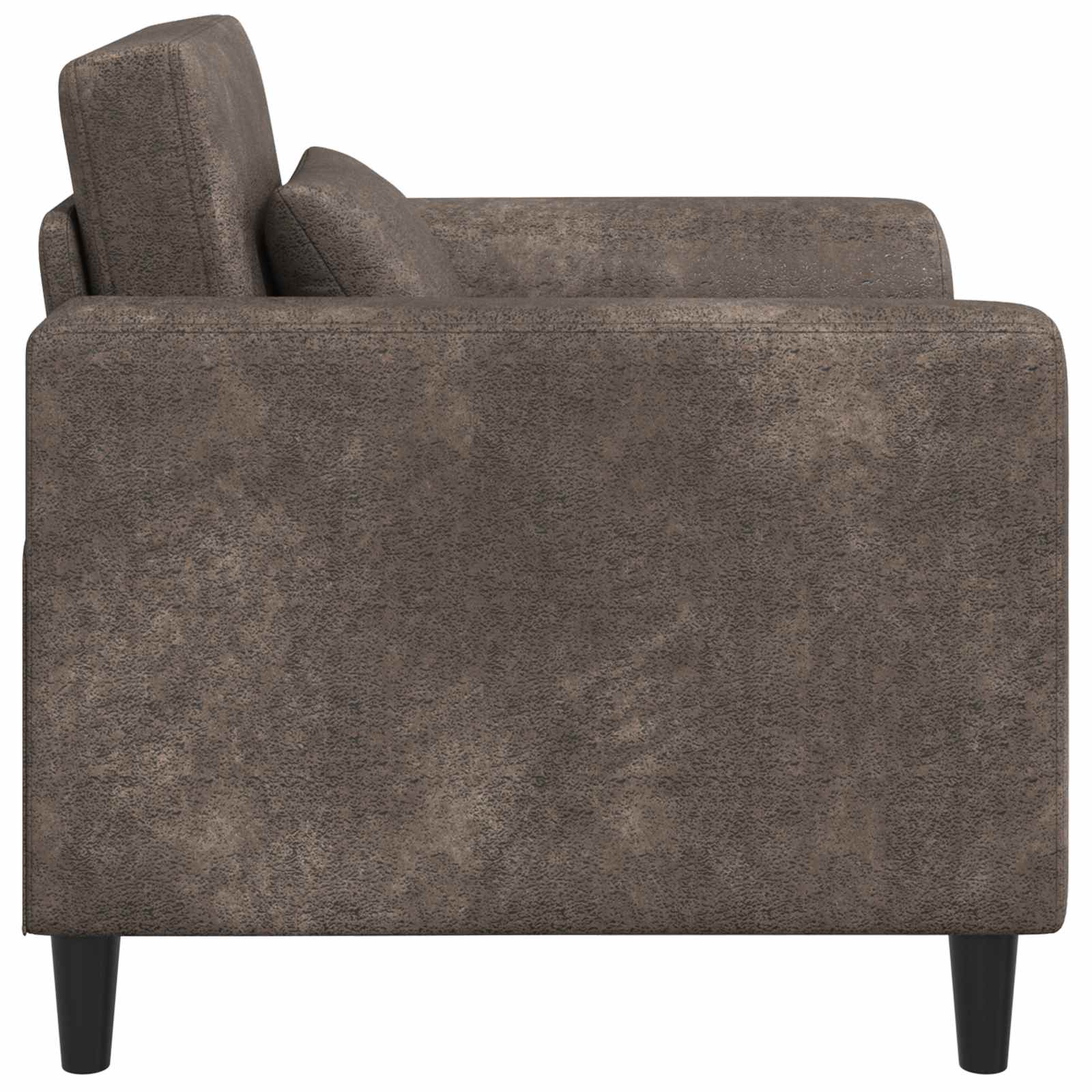 Poltrona Grigio Scuro Pelle Scamosciata Sintetica | homemem39