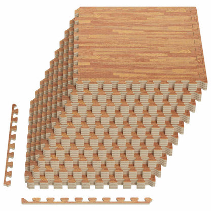 Tappeti 40 pcs legno 14,4 m² Schiuma EVA