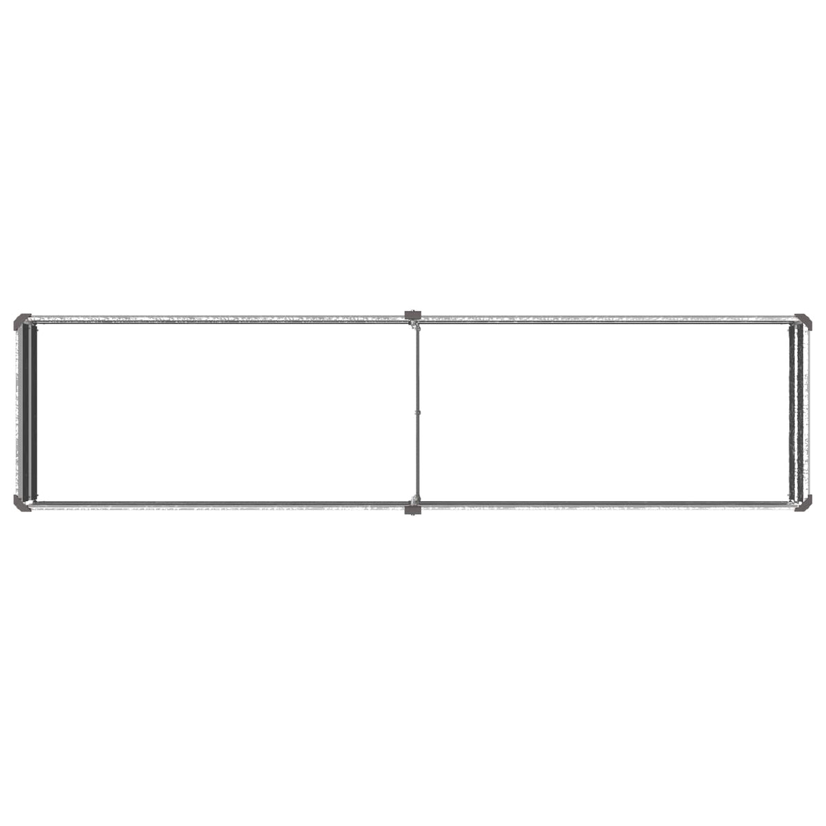 Letto rialzato da giardino Argento 160 x 40 x 24 cm | homemem39