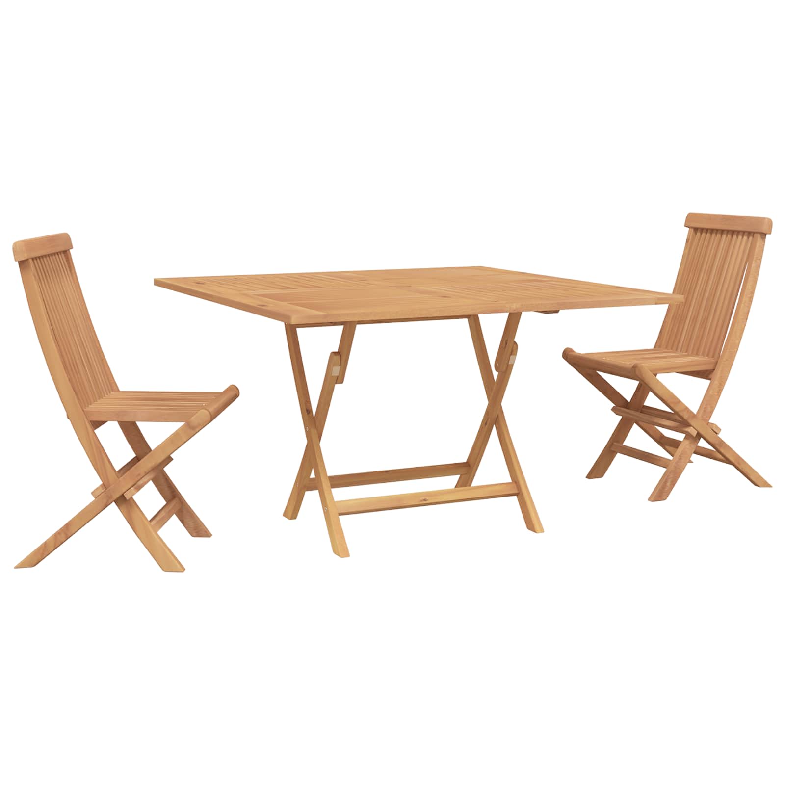 Set Bistro da Giardino 3 pcs Marrone Legno Teak Massello | homemem39